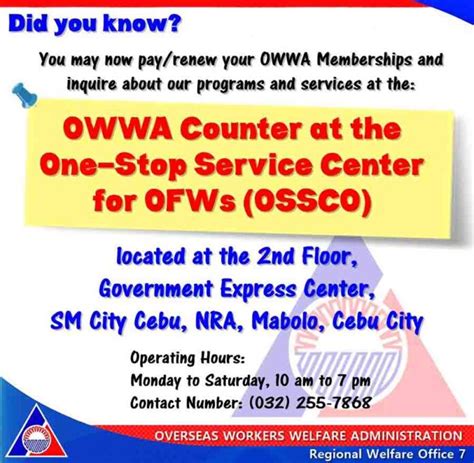overseas workers welfare administration - region 7 photos|How to Book OWWA Cebu Appointment (OWWA Region 7).